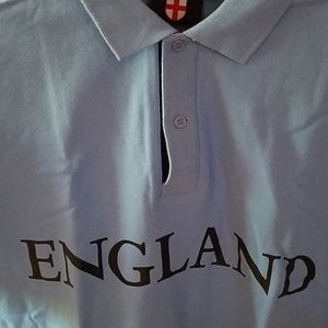 ENGLAND Small Polo Shirt Light Blue